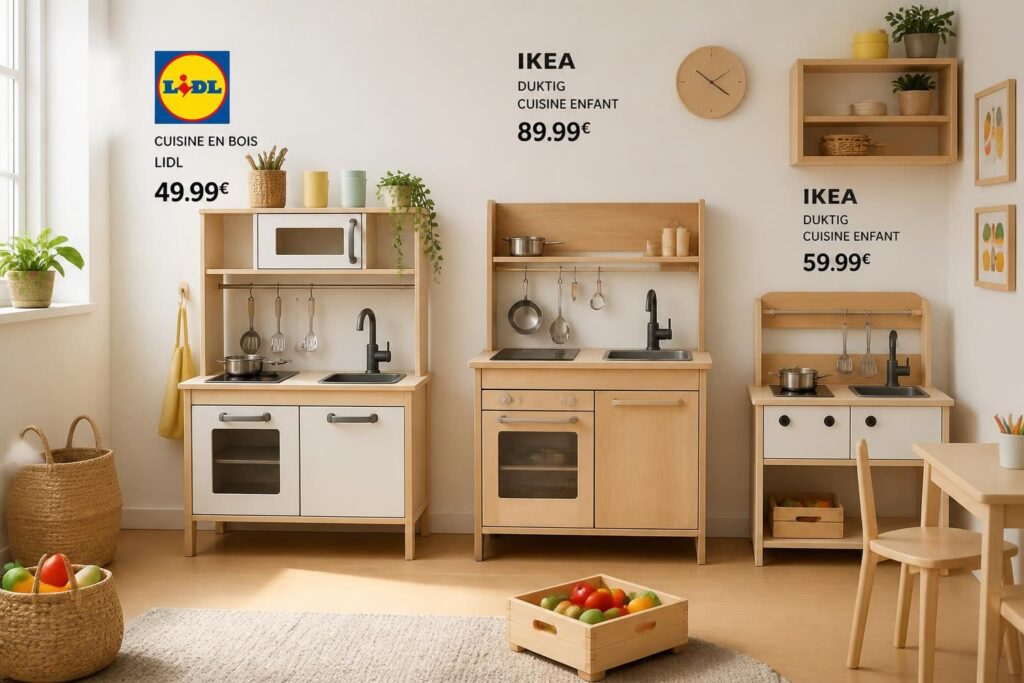 découvrez notre sélection de cuisines pour enfants en bois, avec des modèles abordables disponibles chez lidl et ikea, alliant qualité et design ludique pour stimuler la créativité de vos petits.