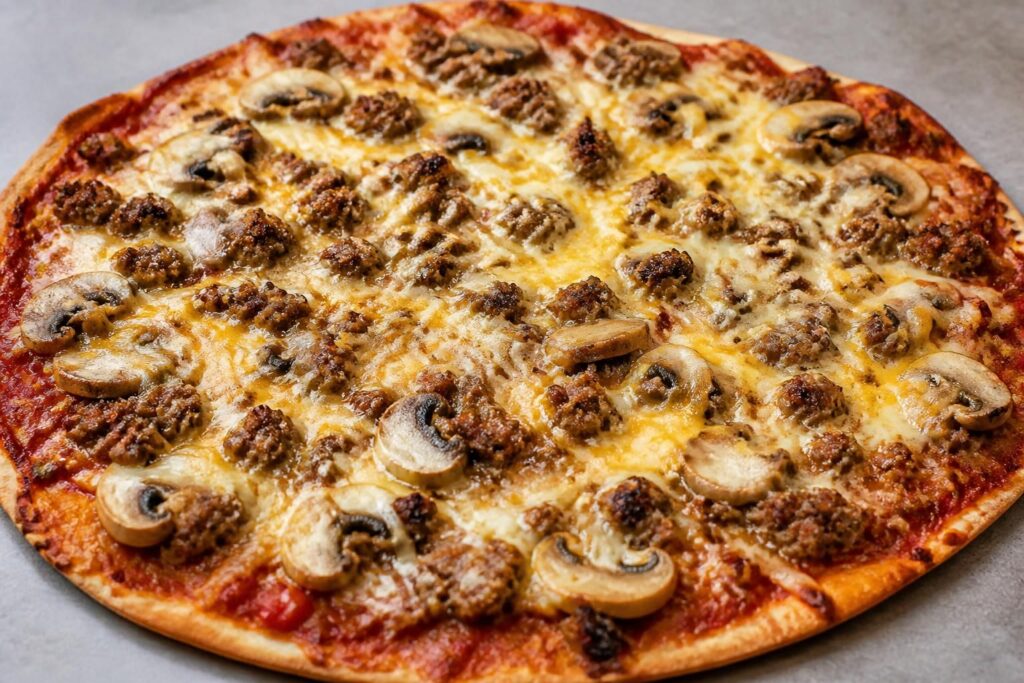 découvrez nos recettes savoureuses de pizza à la viande hachée, champignons frais et fromages fondants pour un repas gourmand et facile à préparer.