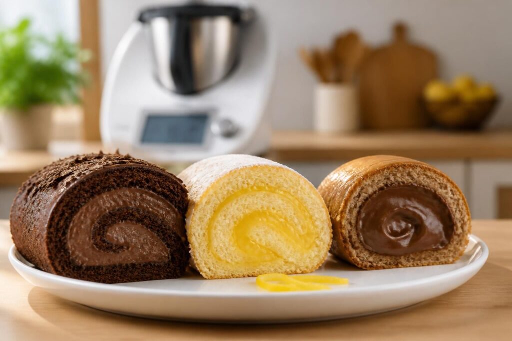 découvrez nos recettes faciles et délicieuses de gâteau roulé au thermomix, aux saveurs chocolat, citron et nutella pour régaler toute la famille.