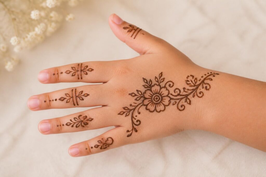 découvrez des designs mehndi simples et jolis, parfaits pour les débutants et les enfants. apprenez facilement des motifs faciles à réaliser pour toutes les occasions.
