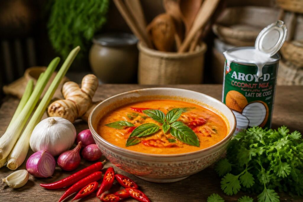 découvrez notre recette authenticque de sauce curry rouge au lait de coco, inspirée de la cuisine thaïe, avec des astuces simples pour la réussir à coup sûr.