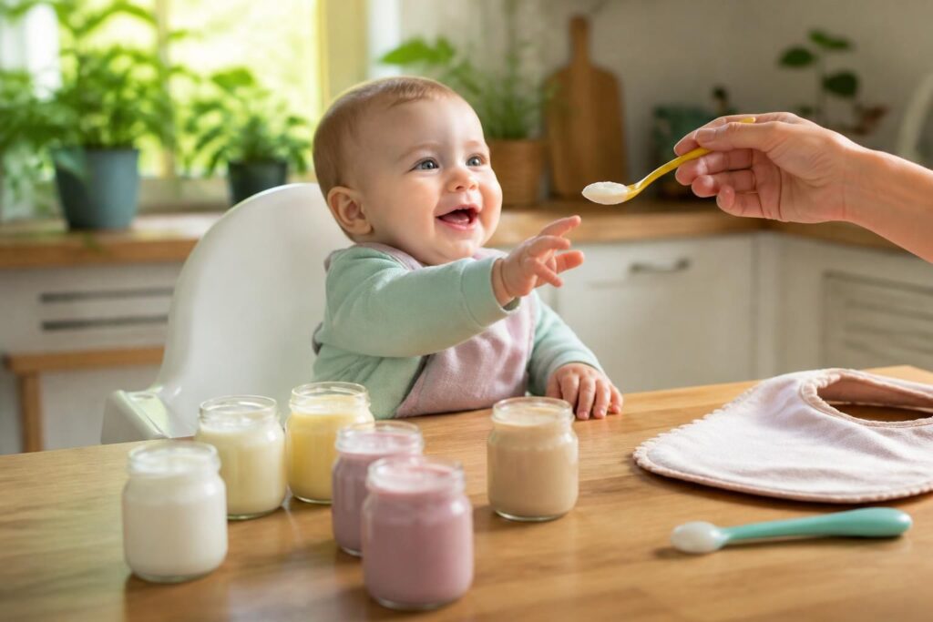 découvrez à quel âge introduire le yaourt dans l'alimentation de bébé et quelles marques choisir pour garantir santé et qualité.