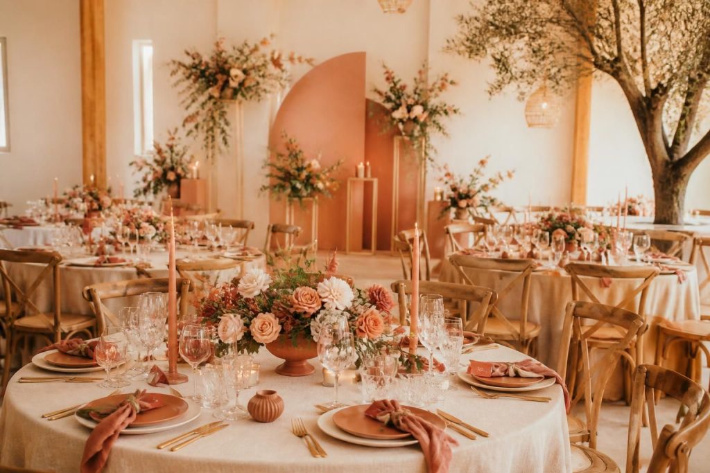 découvrez comment intégrer la couleur terracotta dans votre mariage avec des nuances claires et des associations décoratives harmonieuses pour une ambiance chaleureuse et élégante.