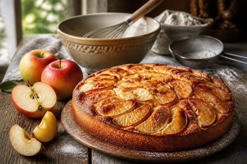 découvrez notre recette traditionnelle de gâteau fondant aux pommes à l'ancienne, accompagnée de recettes gourmandes pour régaler toute la famille.