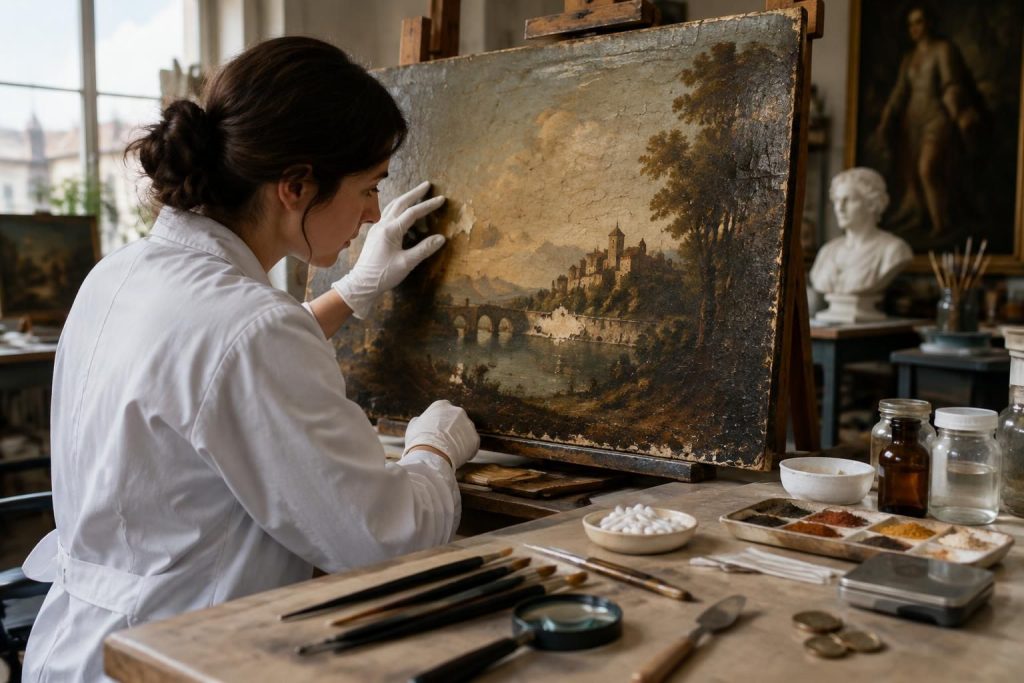 découvrez le prix à prévoir pour restaurer un tableau ancien à l’huile, selon son état, les dégâts et les interventions nécessaires.